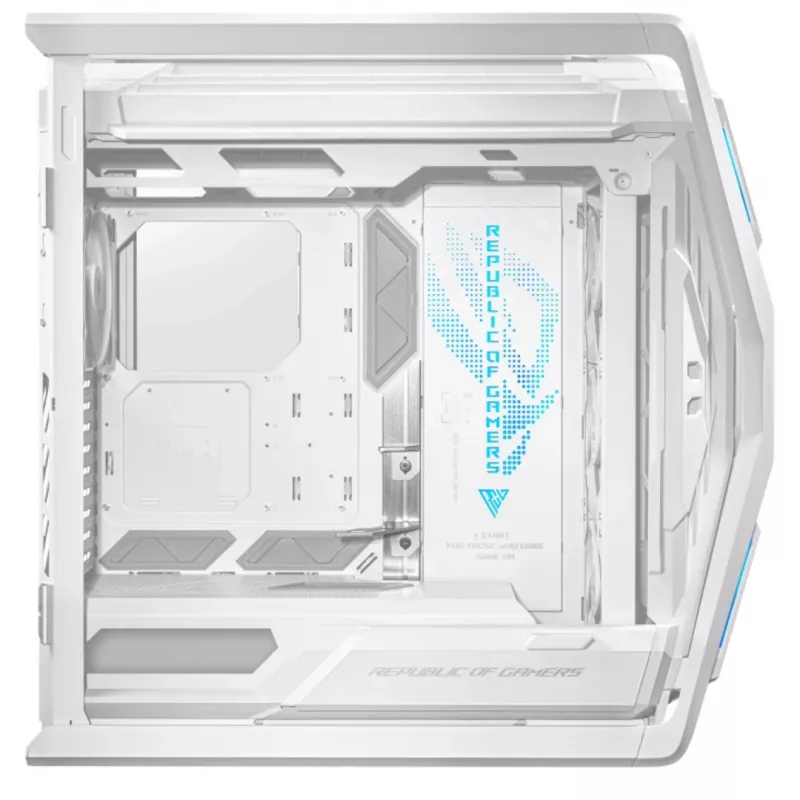 ASUS ROG GR701 Hyperion Biały, PC, Biały, ATX, EATX, micro ATX, Mini-ITX, Aluminium, Multi, Przód