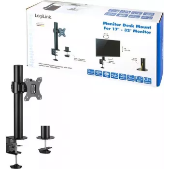 LogiLink Zestaw montażowy - do wyświetlacza LCD - stal - czarny - przekątna ekranu: 43.2-81.3 cm (17-32)