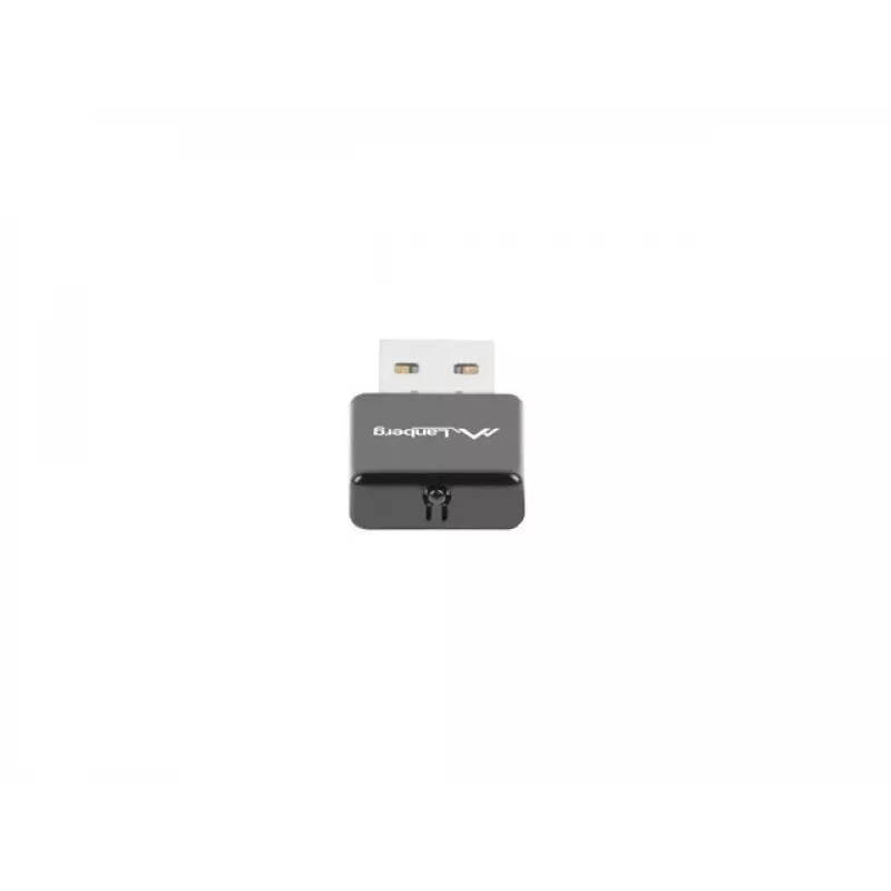Bezprzewodowa karta sieciowa USB LANBERG NC-0300-WI, 2 anteny wewnętrzne 2 dBi, USB 2.0, do 2400 Mbit/s, czarna