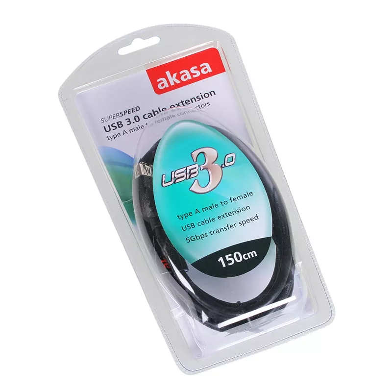 Kabel USB 3.0 Akasa AK-CBUB02-15BK 1,5 m czarny