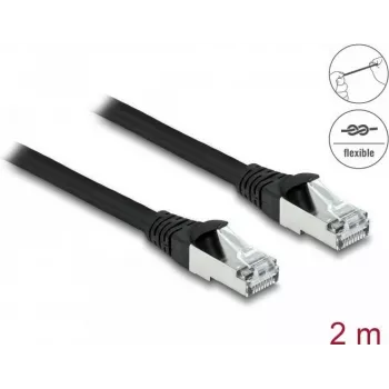 Kabel sieciowy DeLOCK RJ45 Kat.6A 2m Czarny