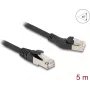 Kabel sieciowy DeLOCK RJ45 Cat.8.1 45° lewy kąt 5m czarny