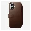 Etui z klapką Nomad NM014209858 do Apple iPhone 17, 16 cm (6,3 cala), brązowe, 4 kieszenie na karty