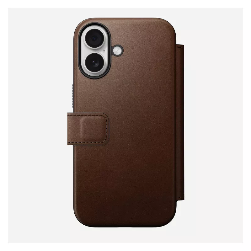 Etui z klapką Nomad NM014209858 do Apple iPhone 17, 16 cm (6,3 cala), brązowe, 4 kieszenie na karty