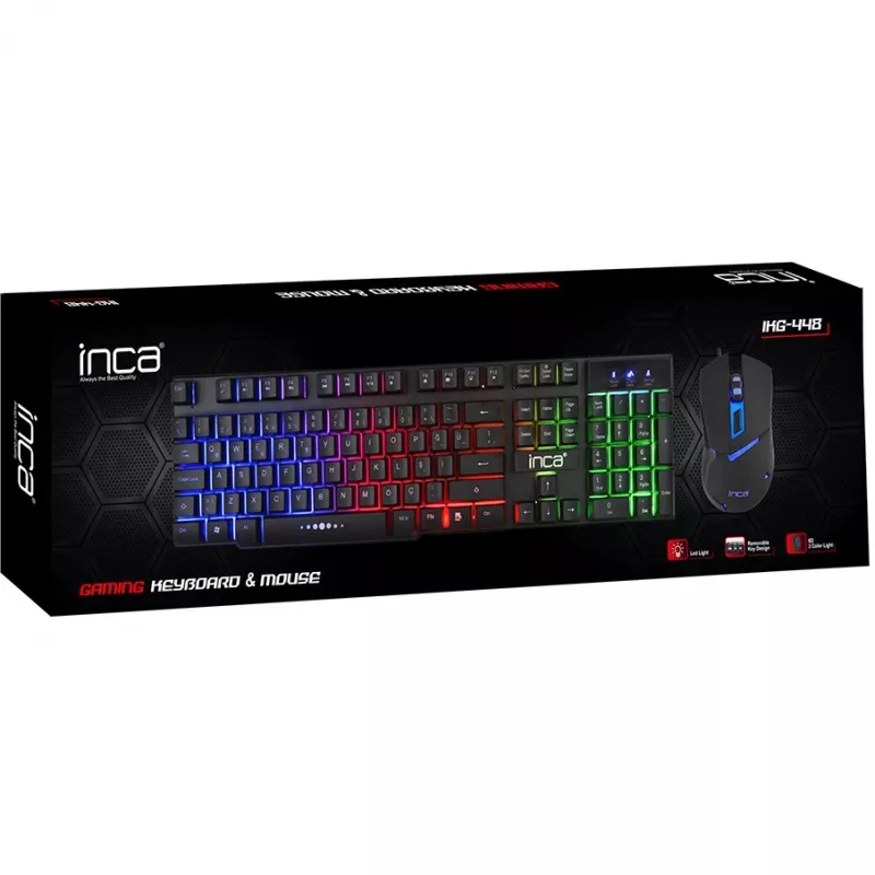Cian Technology GmbH Cian INCA RAINBOW EFFECT MECHANICAL FEEL GAMING klawiatura & mysz SET