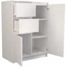 Komoda top e shop 2D2S BIEL — 2 szuflady, biała, 700×400×970 mm, płyta wiórowa