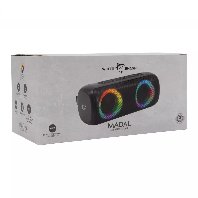 Głośnik przenośny White Shark GBT-876 Madal, biały