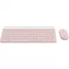 Logitech Slim Wireless Combo MK470 - Zestaw klawiatury i myszy - Bezprzewodowy - 2,4 GHz - QWERTY - różowy (920-011314)