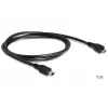 Kabel USB DeLOCK 83177 1m Micro-USB B Mini-USB B Czarny