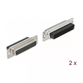 Złącze przewodowe DeLOCK 66725 D-Sub HD 44-pinowe czarno-srebrne