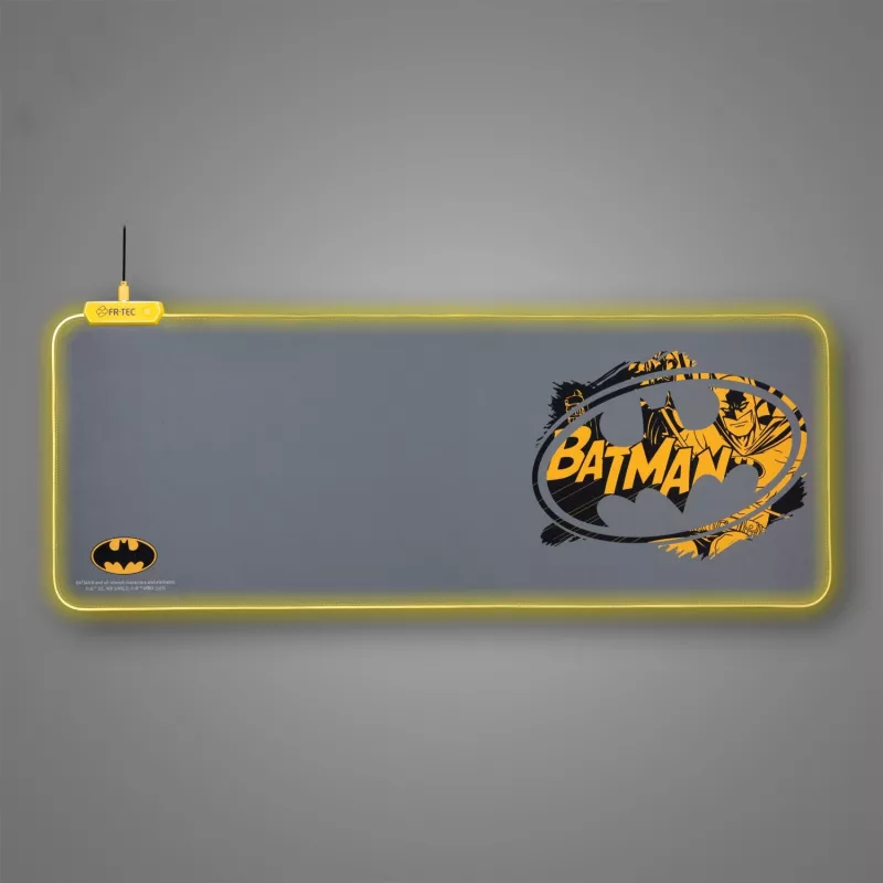 FR-TEC BATPCMPAD Podkładka pod mysz Gamingowa Czarno-Szaro-Żółta (BATPCMPAD)