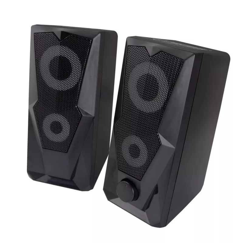 Loudspeaker ESPERANZA BAILA 6 W przewodowy głośnik podłogowy, 6 W RMS, 160–20000 Hz, 3 Ω, USB i 3,5 mm, para