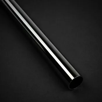 Twarda rurka Bitspower None Chamfer mosiężna 14 mm AD, 500 mm, czarny połysk