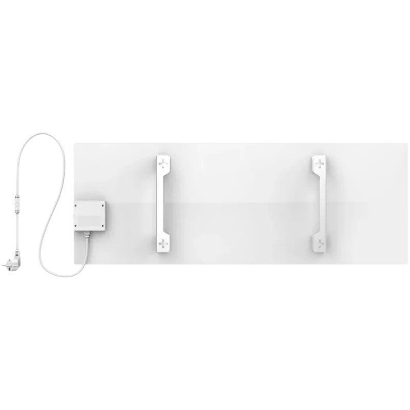 AENO Premium Eco Smart Heater, 700 W, szkło hartowane, ogrzewanie na podczerwień + konwekcyjne, wyświetlacz LED, wtyczka: Europa (typ E/F), BIAŁY