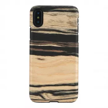 Etui na smartfona man and wood do iPhone X/XS — biały heban czarny