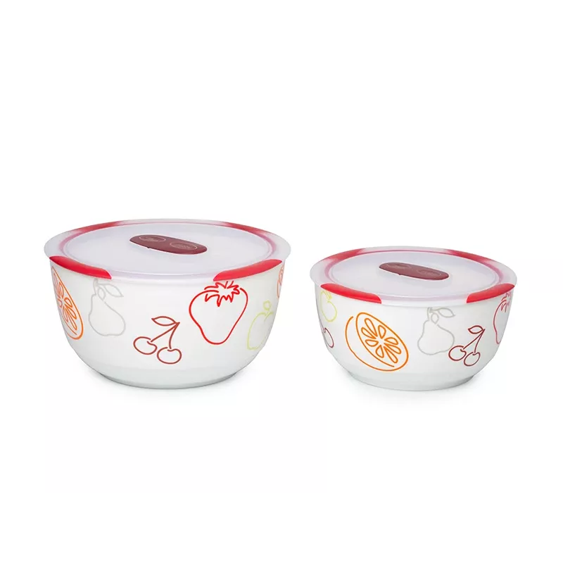 Komplet misek OURSSON BS4781RC/DC Okrągłe Ceramiczne 3L Białe 2 szt.
