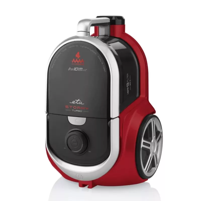 ETA | Odkurzacz | ETA351790000 Stormy Turbo | Bezworkowy | Moc 800 W | Pojemność na kurz 2,2 L | Czarny/Czerwony