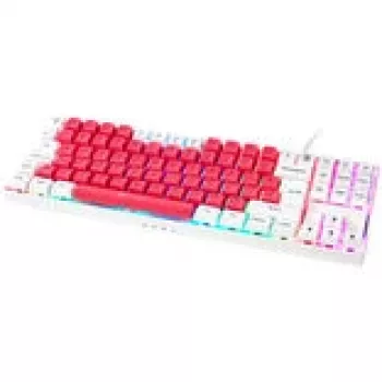Mechaniczna klawiatura gamingowa GAMIAC TKL90G z przełącznikami Kailh czerwony, tenkeyless, biało-czerwona