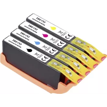 Renkforce zestaw atramentów zamiennik Canon CLI-581 BKCMY (2103C004) kompatybilny czarny, cyjan, magenta, żółty RF-I-C-CLI581BKCMY4PK RF-5718880 (RF-5718880)