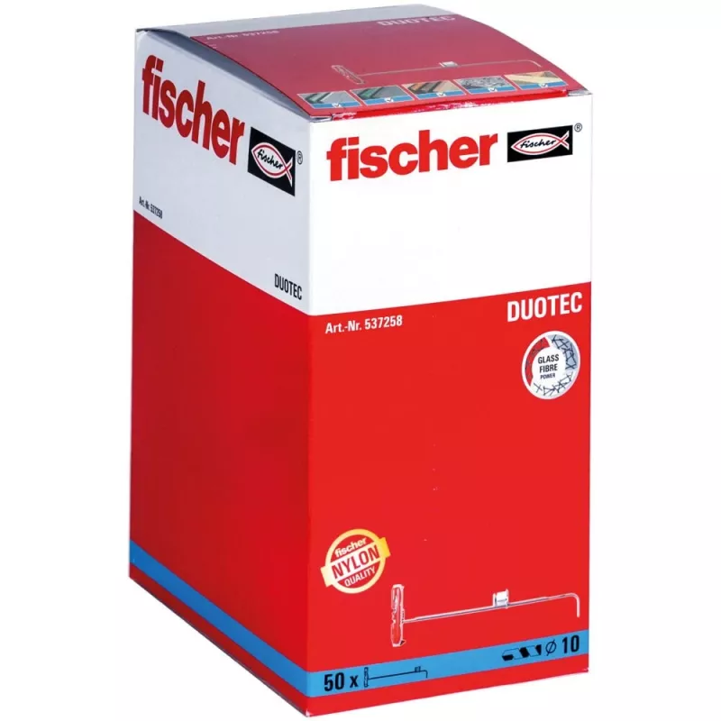 Fischer 537258 kołek rozporowy / kołek do ściany 50 szt. Zestaw wkrętów i kołków 50 mm
