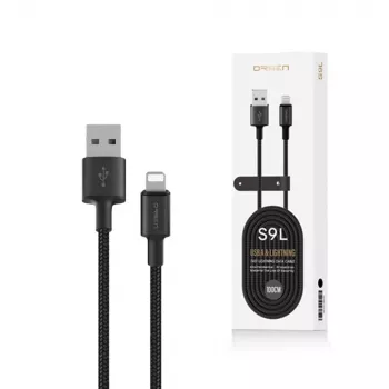 Kabel USB-A – Lightning Orsen S9L 1 m 2,1 A — czarny