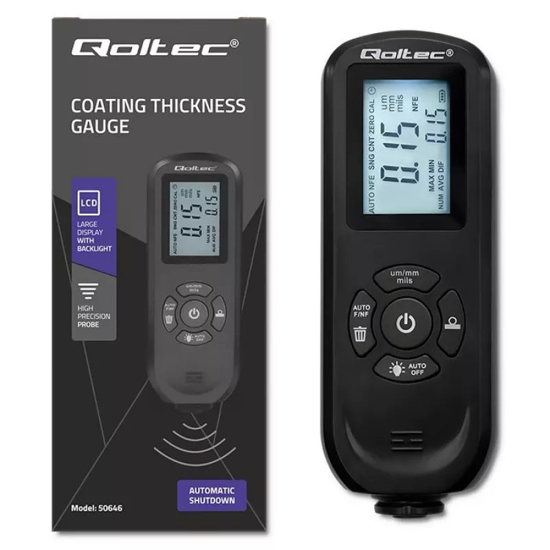 Miernik grubości powłok QOLTEC 50646 LCD 0–2000 µm