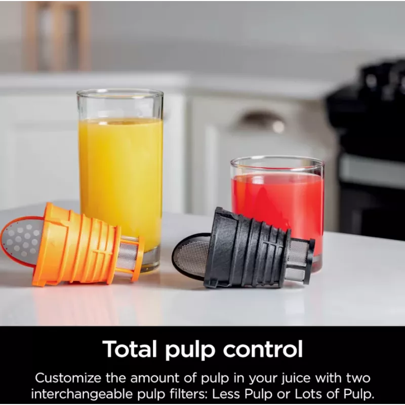 NINJA Cold Press Juicer | Neverclog JC151EU | Typ Sokowirówka Wolnoobrotowa | Szary | 150 W | Liczba prędkości 1