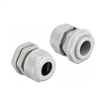 Dławik kablowy DeLOCK 60386 szary plastikowy 2 szt.
