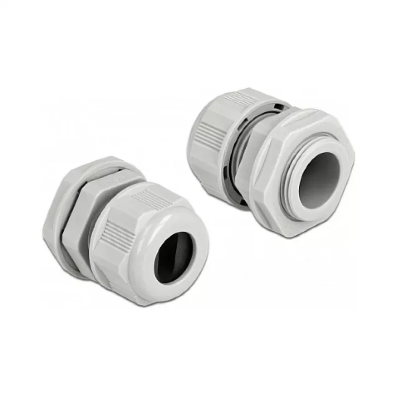 Dławik kablowy DeLOCK 60386 szary plastikowy 2 szt.