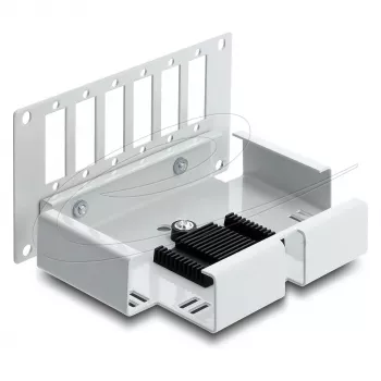 Panel krosowniczy DELOCK 6-portowy światłowodowy dla SC Duplex lub LC Quad, szary metal, montaż na szynie DIN