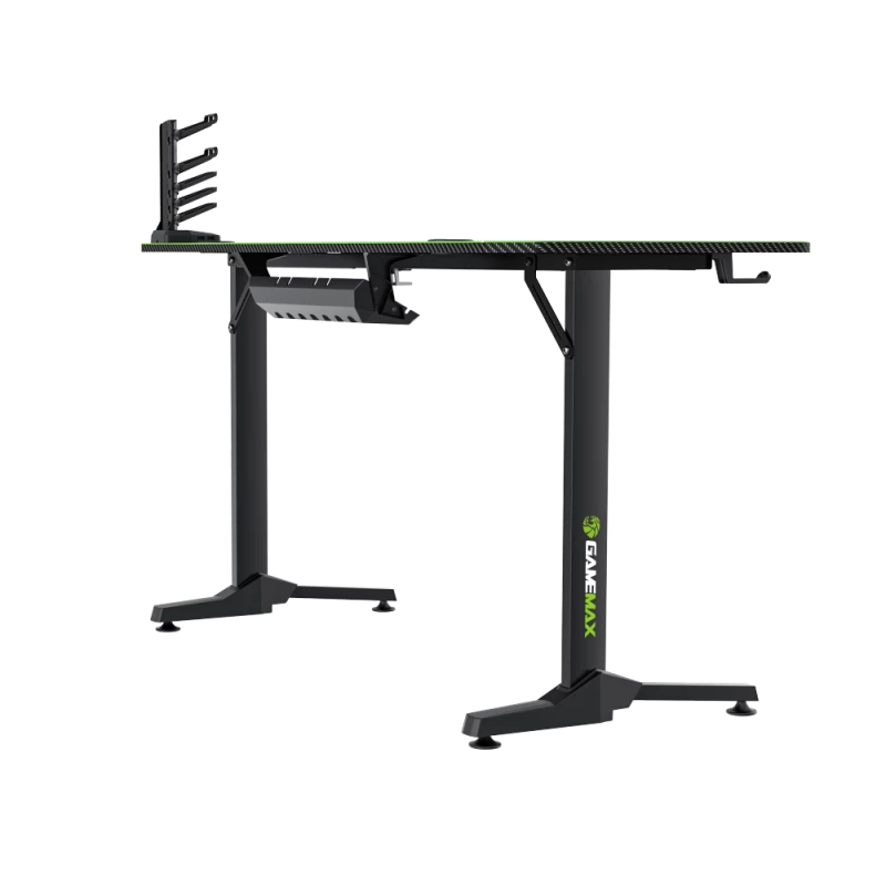 Biurko GameMax D140-CARBON — biurko gamingowe/biurowe, waga netto 20,5 kg, wymiary brutto 125×795×682 mm