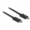 Kabel USB DeLOCK 84844 USB 3.2 Gen 2 0,5 m USB C Czarny
