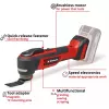 Narzędzie wielofunkcyjne EINHELL TP-MG 18 Li BL Solo — 18 V Li-Ion, szlifowanie, piłowanie, 1,08 kg, czarno-czerwone
