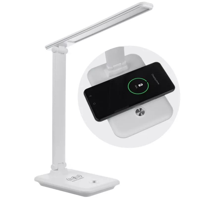 Lampa biurkowa LED MACLEAN MCE616W 9W z wbudowaną ładowarką bezprzewodową Qi