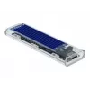 Obudowa SSD DeLOCK 42620 Zewnętrzna obudowa dla M.2 NVME PCIe SSD z portem USB Typu-C żeńskim, przezroczysta