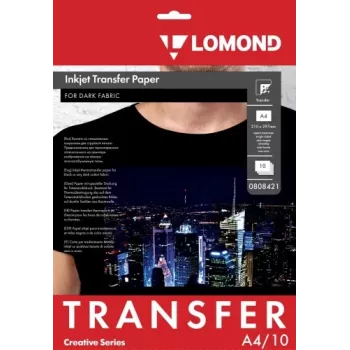 Papier transferowy Lomond A4 do ciemnych tkanin, 10 arkuszy