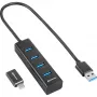 Sharkoon Hub interfejsów USB 3.2 Gen 1 (3.1 Gen 1) Type-C 5000 Mbit/s Czarny
