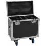 Flightcase Roadinger 2x TMH-B120 z kółkami — podwójna skrzynia transportowa typu rack do dwóch urządzeń TMH-B120