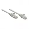 Kabel krosowy sieciowy Intellinet, Cat6, 2 m, szary, CCA, U/UTP, PVC, RJ45, pozłacane styki, bez zaczepów, z osłonką, dożywotnia gwarancja