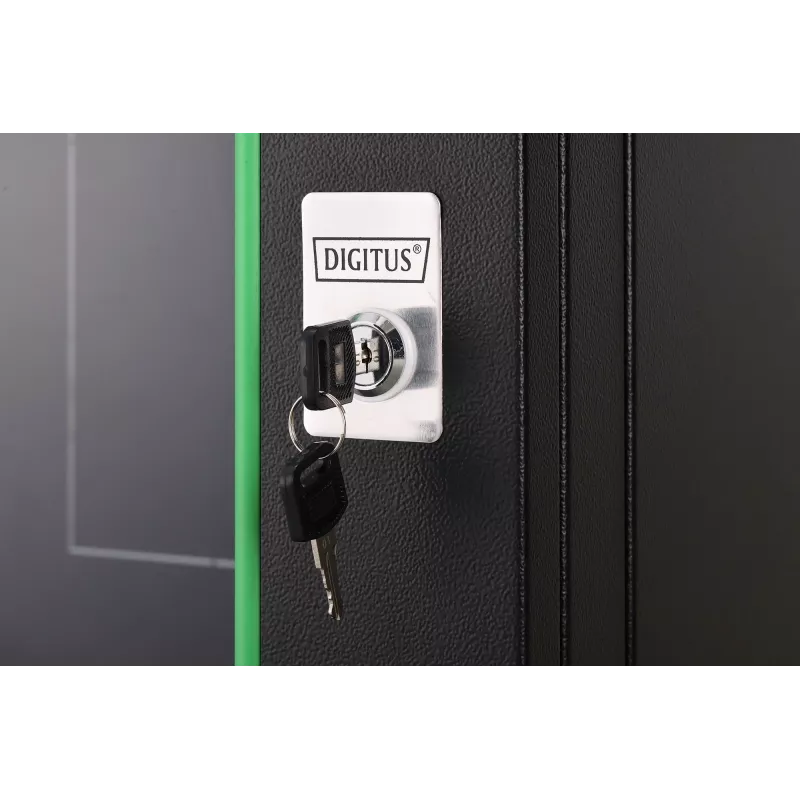 Szafa rackowa naścienna DIGITUS Dynamic-N 12U, 600x450 mm (SxG), IP20, zamek na klucz, niezmontowana