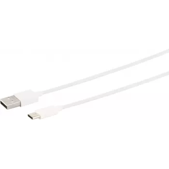 Kabel USB S/CONN 14-13041 USB 2.0 1 m USB A USB C Biały