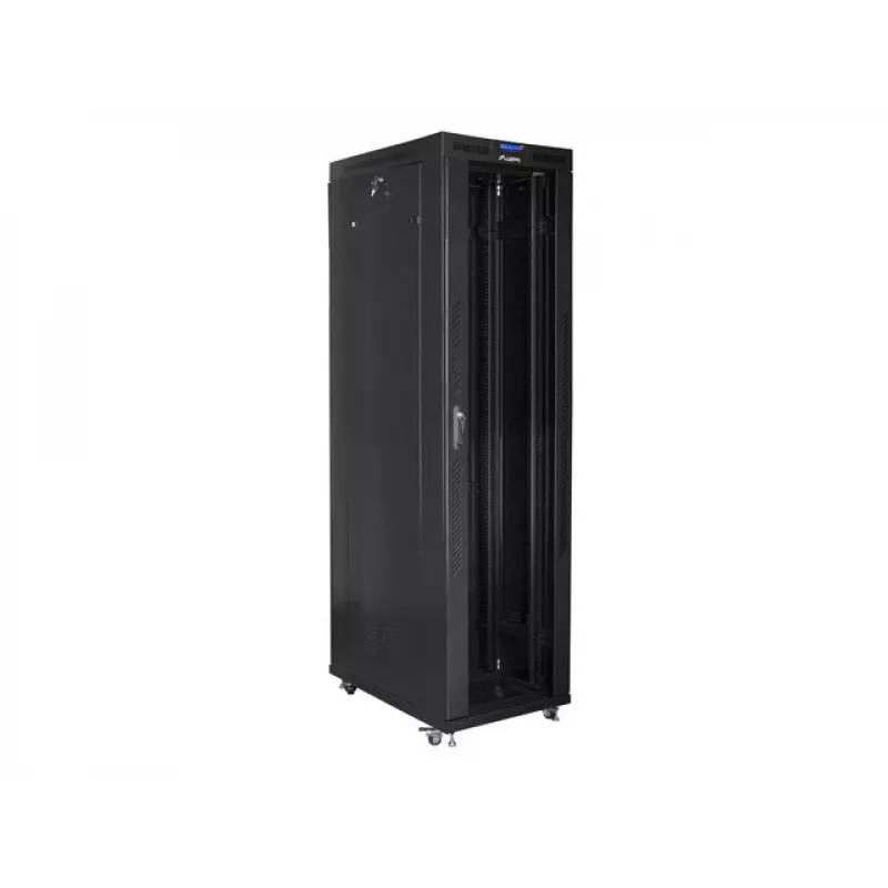 Wolnostojąca szafa rack LANBERG FF01-8047-12BL 47U 800×1000 mm IP20 154,5 kg Czarny