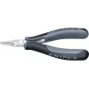 Knipex szczypce elektroniczne długość całkowita 115 mm ESD płaskie szerokie szczęki polerowane na wysoki połysk kształt 1