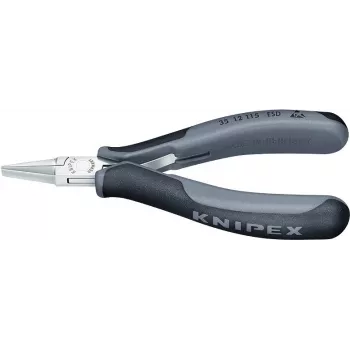 Knipex szczypce elektroniczne długość całkowita 115 mm ESD płaskie szerokie szczęki polerowane na wysoki połysk kształt 1