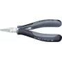 Knipex szczypce elektroniczne długość całkowita 115 mm ESD płaskie szerokie szczęki polerowane na wysoki połysk kształt 1