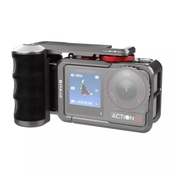 Metalowa obudowa ochronna z uchwytem Puluz do DJI Osmo Action 5 Pro / Action 4 / Action 3