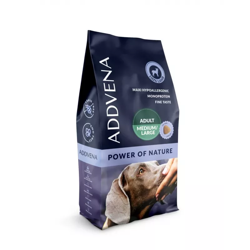ADDVENA Power of Nature Adult Medium/Large Lamb - sucha karma dla psów - 10 kg