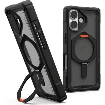 UAG Urban Armor Gear Plasma XTE MagSafe Kickstand Case | Apple iPhone 17 | czarny/pop pomarańczowy | 114526114097 (114526114097)
