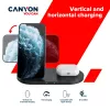 Ładowarka bezprzewodowa Dock 2w1 QI 10W/USB-C/LED czarna
