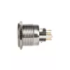 Wandaloodporny przycisk przełącznik DimasTech PD197 pierścień 25 mm Silverline